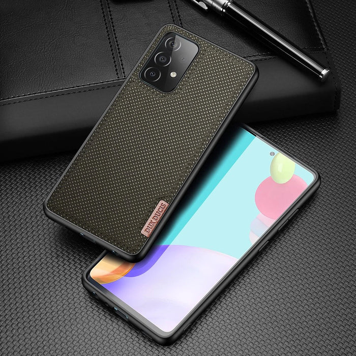 Dux Ducis Fino case covered with nylon material for Samsung Galaxy A72 4G green - Cell phone cases