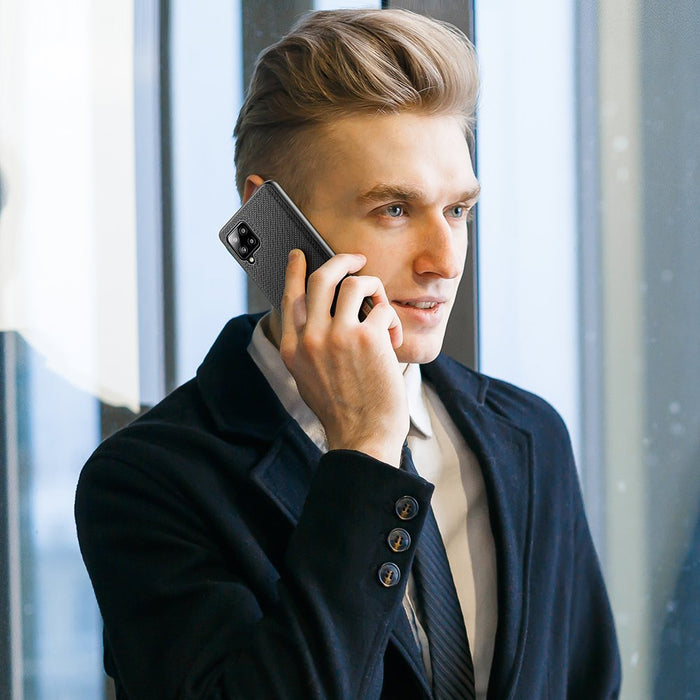 Dux Ducis Fino case covered with nylon material for Samsung Galaxy A42 5G black - Cell phone cases