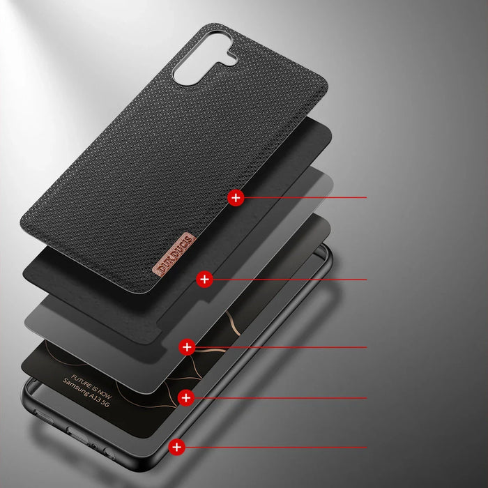 Dux Ducis Fino case is nylon covered Samsung Galaxy A13 5G black - Cell phone cases and covers<<<HurtelXML
