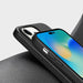Dux Ducis Grit Leather Case for iPhone 14 Pro Max Elegant Faux Leather Cover (MagSafe Compatible) Black - Cell phone