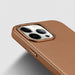 Dux Ducis Grit Leather Case for iPhone 14 Pro Max Elegant Faux Leather Cover (MagSafe Compatible) Brown - Cell phone