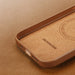 Dux Ducis Grit Leather Case for iPhone 14 Pro Max Elegant Faux Leather Cover (MagSafe Compatible) Brown - Cell phone
