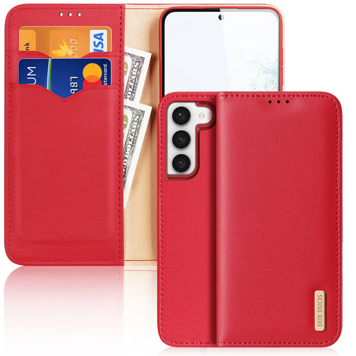 Dux Ducis Hivo case Samsung Galaxy S23+ flip cover wallet stand RFID blocking red - Cell phone cases