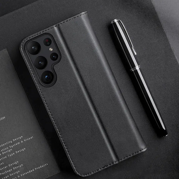 Dux Ducis Hivo case Samsung Galaxy S23 flip cover wallet stand RFID blocking brown - Cell phone cases