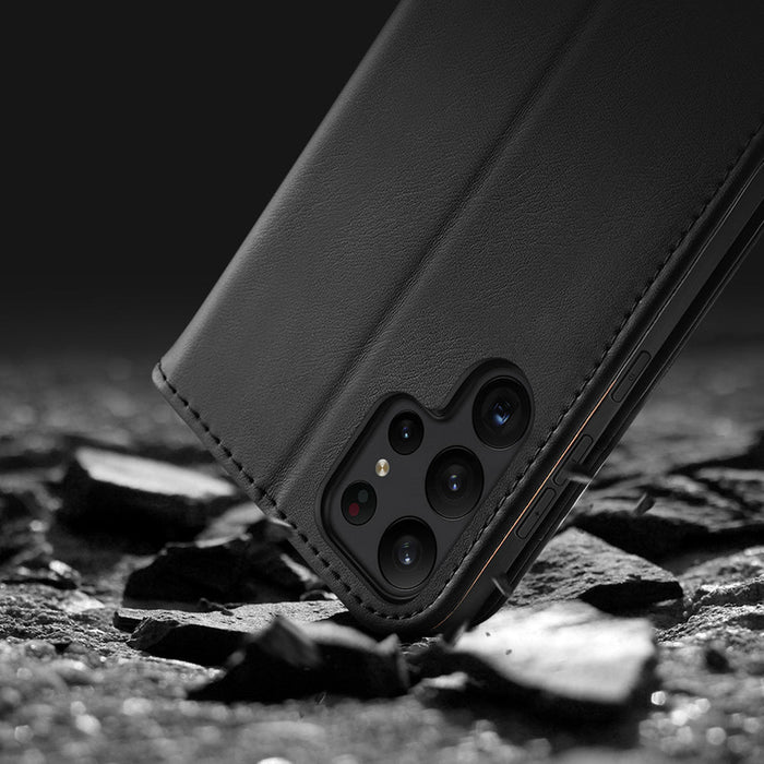Dux Ducis Hivo case Samsung Galaxy S23+ flip case wallet stand RFID blocker black - Cell phone cases