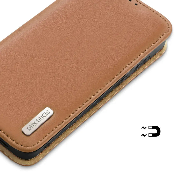 Dux Ducis Hivo case with flap and RFID blocker for Samsung Galaxy S24 - brown - Cell phone cases and covers<<<HurtelXML