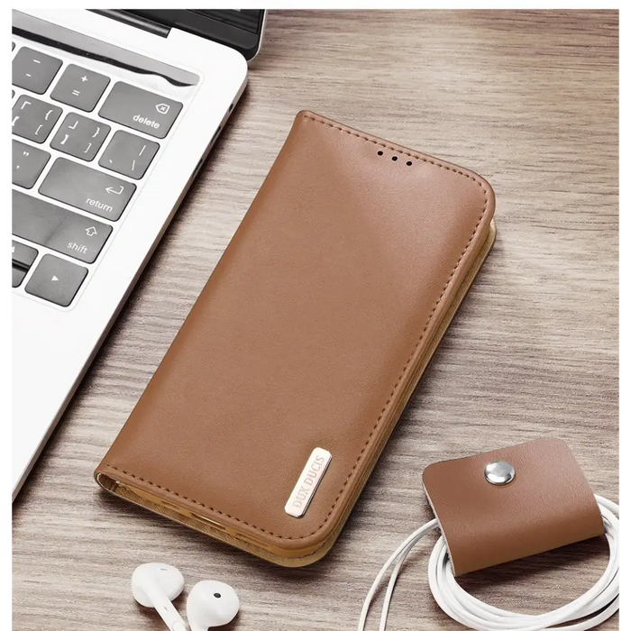 Dux Ducis Hivo iPhone 15 Plus wallet case with RFID blocking - brown - Cell phone cases and covers<<<HurtelXML