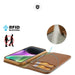 Dux Ducis Hivo iPhone 15 Plus wallet case with RFID blocking - brown - Cell phone cases and covers<<<HurtelXML