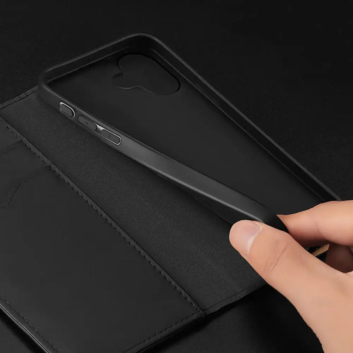 Dux Ducis Hivo iPhone 16 Case with Flip and RFID Protection - Black - Cell phone cases and covers<<<HurtelXML