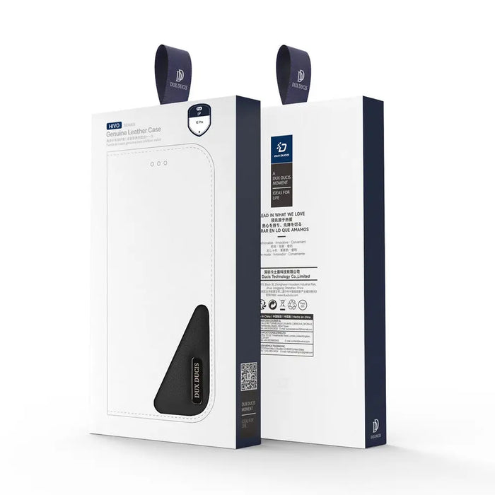 Dux Ducis Hivo iPhone 16 Pro Case with Flip and RFID Protection - Black - Cell phone cases and covers<<<HurtelXML