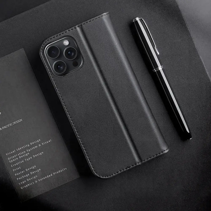 Dux Ducis Hivo iPhone 16 Pro Max Case with Flip and RFID Protection - Black - Cell phone cases and covers<<<HurtelXML