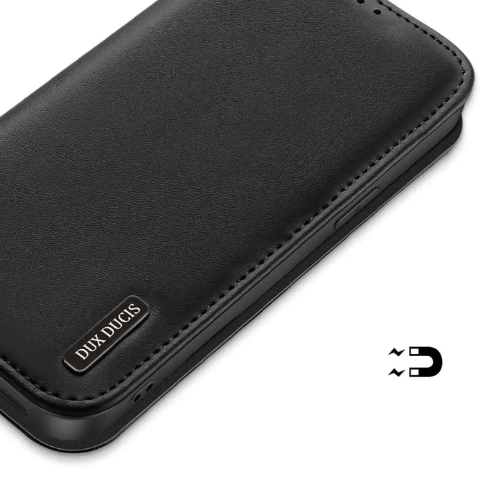 Dux Ducis Hivo iPhone 16e Case with Flip and RFID Protection - Black - Cell phone cases and covers<<<HurtelXML