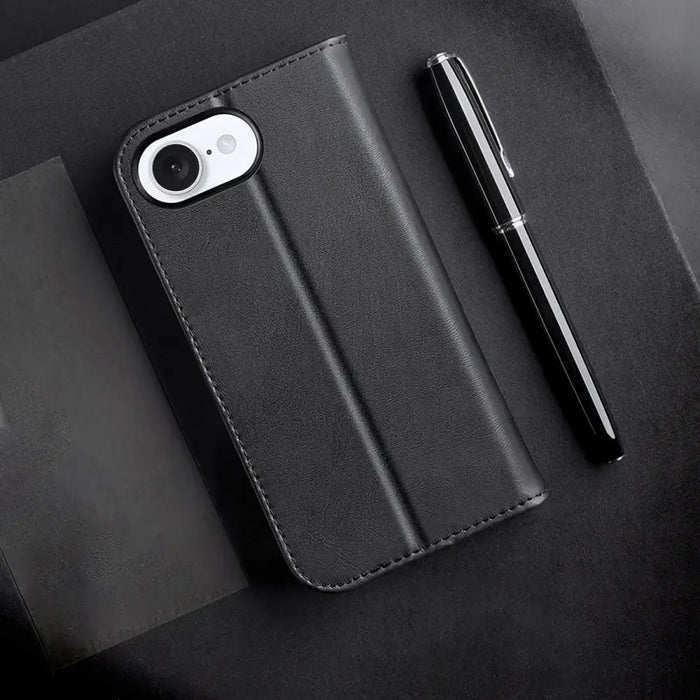 Dux Ducis Hivo iPhone 16e Case with Flip and RFID Protection - Black - Cell phone cases and covers<<<HurtelXML