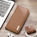 Dux Ducis Hivo Leather Flip Cover Genuine Leather Wallet for Cards and Documents iPhone 14 Pro Max Black - Cell phone