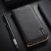 Dux Ducis Hivo Leather Flip Cover Genuine Leather Wallet for Cards and Documents iPhone 14 Brown - Cell phone cases