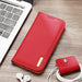 Dux Ducis Hivo Leather Flip Cover Genuine Leather Wallet for Cards and Documents iPhone 14 Pro Max Red - Cell phone