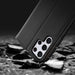 Dux Ducis Hivo Leather Flip Cover Genuine Leather Wallet For Cards And Documents Samsung Galaxy S22 Ultra Blue - Cell
