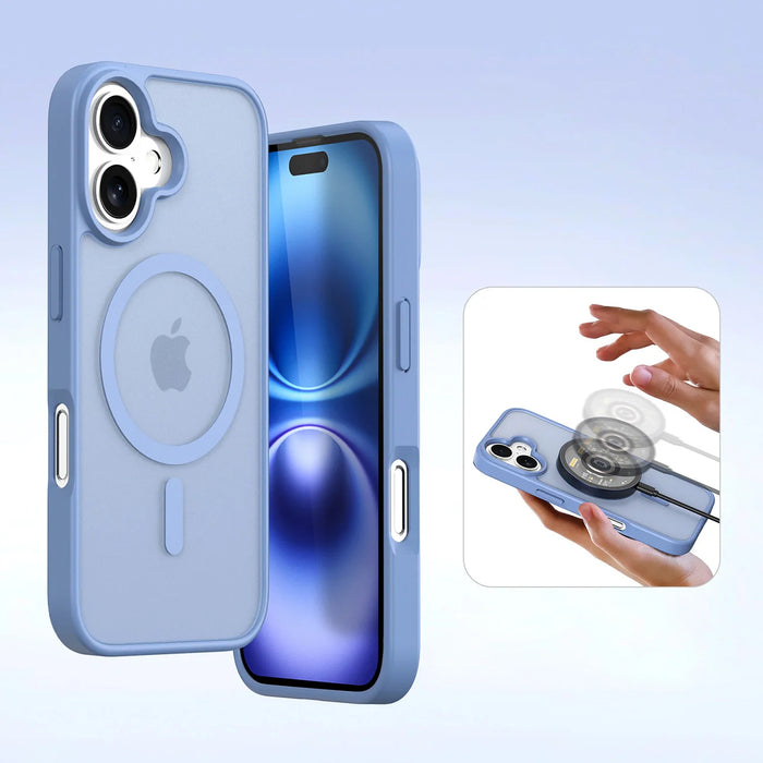 Dux Ducis Lawa iPhone 16 Leather Case with Detachable Magnetic Wallet - Blue - Cell phone cases and covers<<<HurtelXML