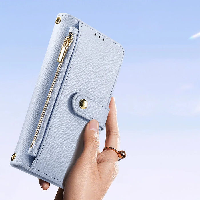 Dux Ducis Lawa iPhone 16 Leather Case with Detachable Magnetic Wallet - Blue - Cell phone cases and covers<<<HurtelXML