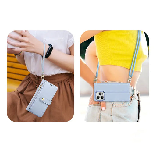 Dux Ducis Lawa Leather Case for iPhone 15 Pro - Blue - Cell phone cases and covers<<<HurtelXML