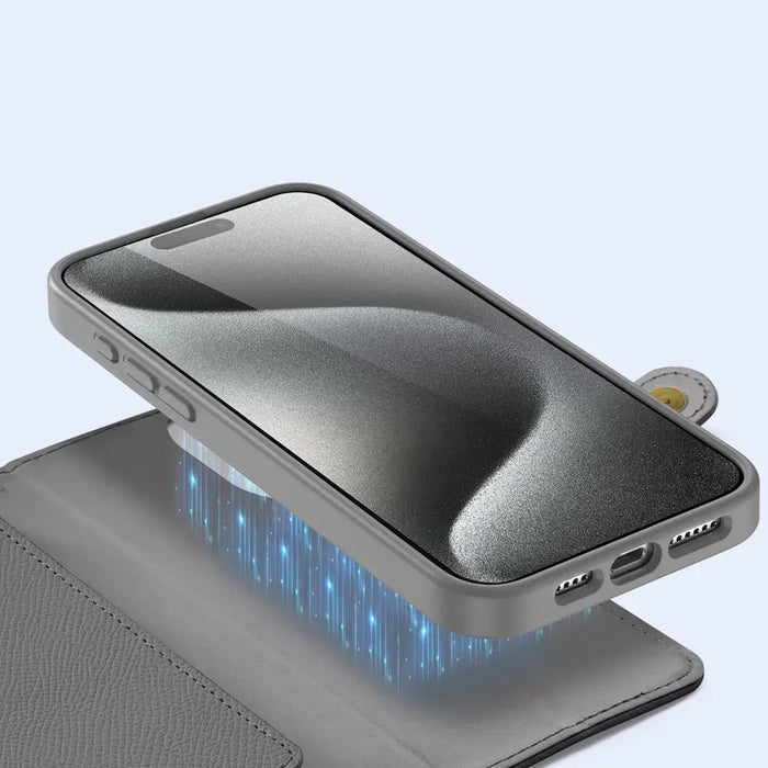 Dux Ducis Lawa Leather Case for iPhone 15 Pro Max - Gray - Cell phone cases and covers<<<HurtelXML
