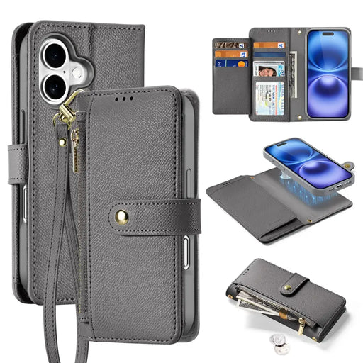 Dux Ducis Lawa Leather Case for iPhone 16 - Gray - Cell phone cases and covers<<<HurtelXML