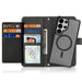 Dux Ducis Lawa Leather Case for Samsung Galaxy S25 Ultra with Detachable Magnetic Wallet - Black - Cell phone cases
