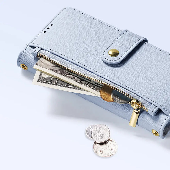 Dux Ducis Lawa Leather Case for Samsung Galaxy S25 Ultra with Detachable Magnetic Wallet - Blue - Cell phone cases