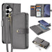 Dux Ducis Lawa Leather Case for Samsung Galaxy S25 with Detachable Magnetic Wallet - Gray - Cell phone cases
