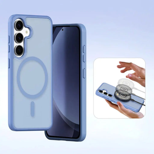 Dux Ducis Lawa Leather Case for Samsung Galaxy S25 with Detachable Magnetic Wallet - Blue - Cell phone cases