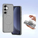 Dux Ducis Lawa Leather Case for Samsung Galaxy S25 with Detachable Magnetic Wallet - Gray - Cell phone cases