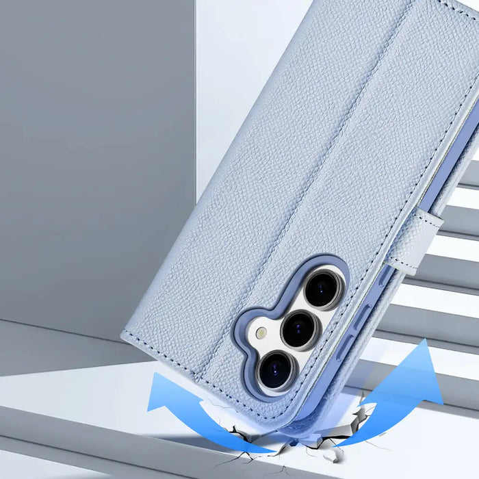 Dux Ducis Lawa Leather Case for Samsung Galaxy S25 with Detachable Magnetic Wallet - Blue - Cell phone cases