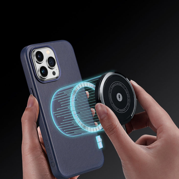 Dux Ducis Naples case for iPhone 14 Pro magnetic leather case MagSafe blue - Cell phone cases and covers<<<HurtelXML