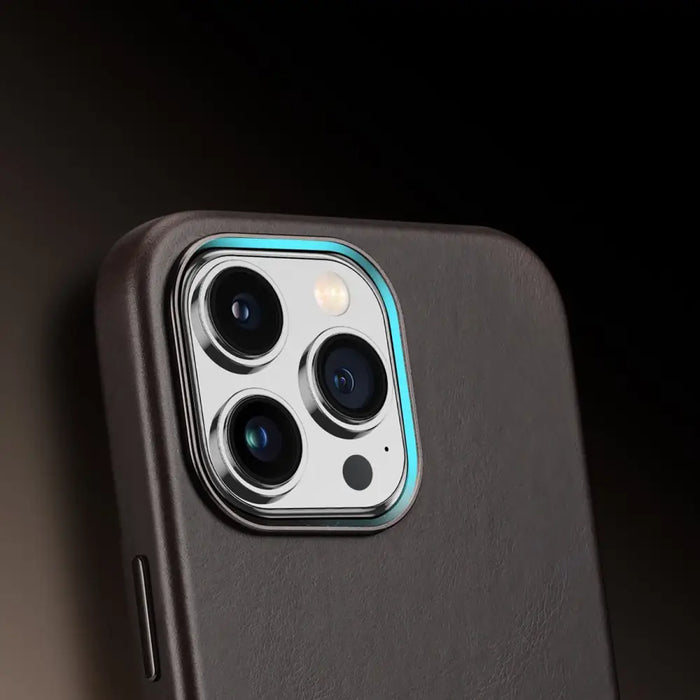 Dux Ducis Naples Case for iPhone 14 Pro Max Leather Cover (MagSafe Compatible) Dark Brown - Cell phone cases