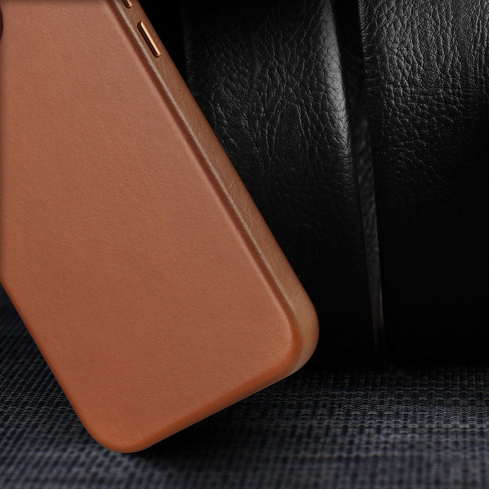 Dux Ducis Naples case iPhone 14 Pro Max magnetic leather MagSafe cover brown - Cell phone cases and covers<<<HurtelXML