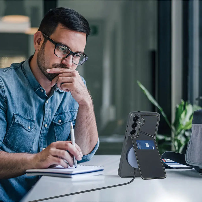 Dux Ducis Rafi II Case for Samsung Galaxy S25 with Stand and Wallet - Black - Cell phone cases and covers<<<HurtelXML