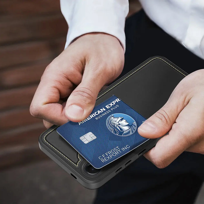 Dux Ducis Rafi II Case for Samsung Galaxy S25 with Stand and Wallet - Black - Cell phone cases and covers<<<HurtelXML