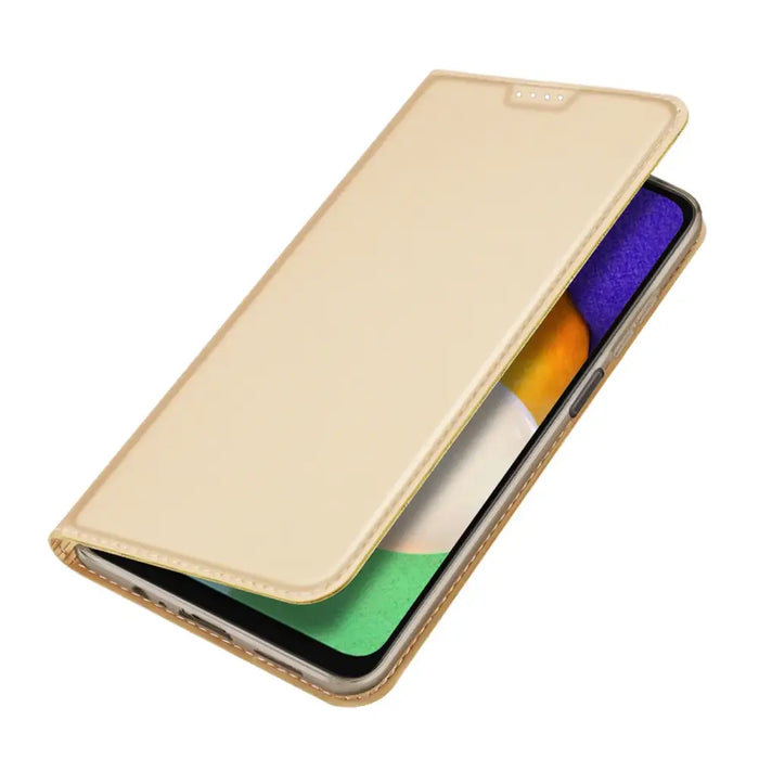 Dux Ducis Skin Pro Case for Samsung Galaxy A14 5G Flip Card Wallet Stand Gold - Cell phone cases and covers<<<HurtelXML