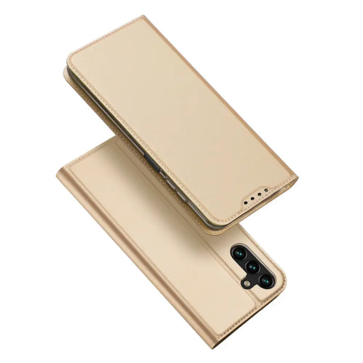 Dux Ducis Skin Pro Case for Samsung Galaxy A14 5G Flip Card Wallet Stand Gold - Cell phone cases and covers<<<HurtelXML