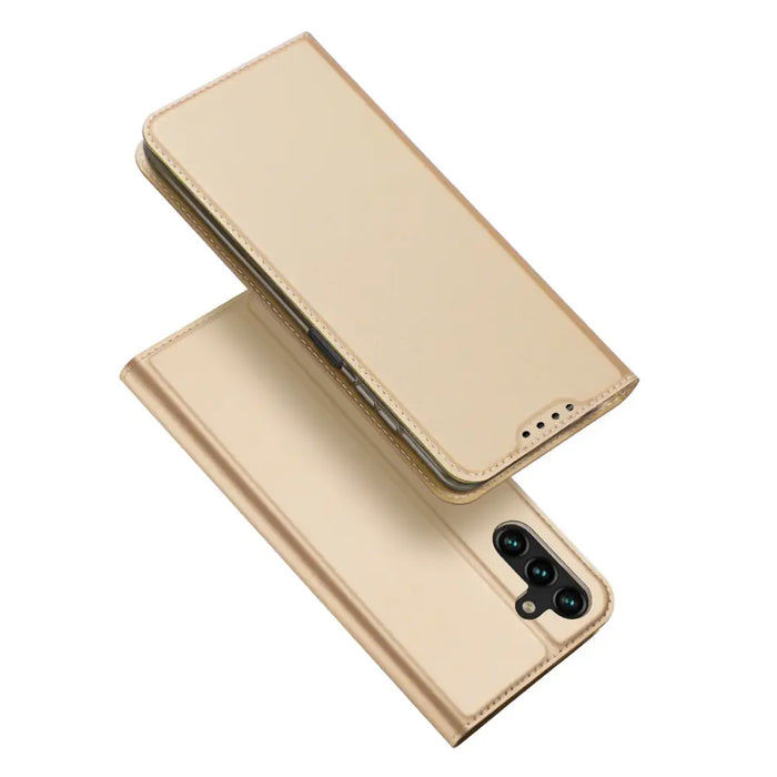 Dux Ducis Skin Pro Case for Samsung Galaxy A14 5G Flip Card Wallet Stand Gold - Cell phone cases and covers<<<HurtelXML