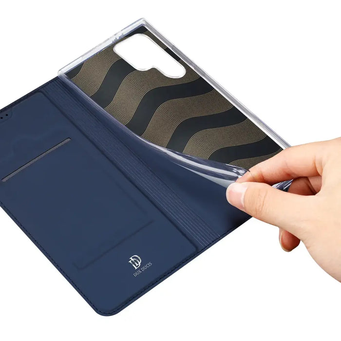 Dux Ducis Skin Pro case for Samsung S24 Ultra with flap - blue - Cell phone cases and covers<<<HurtelXML