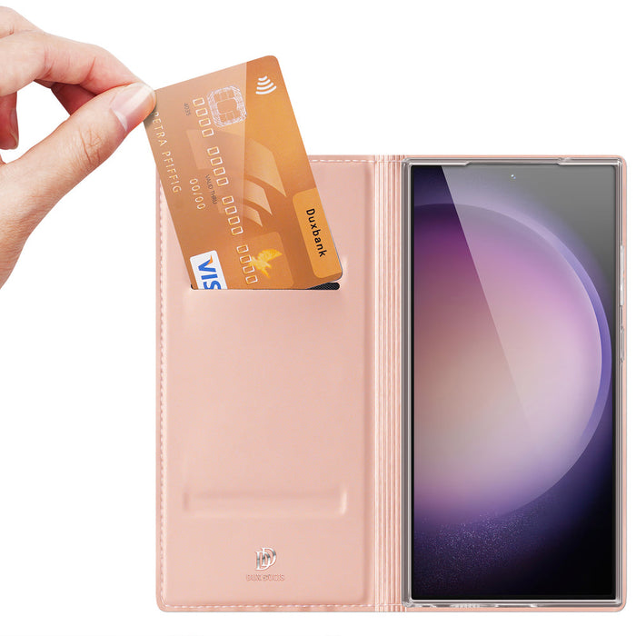Dux Ducis Skin Pro case for Samsung S24 Ultra with flap - pink - Cell phone cases and covers<<<HurtelXML