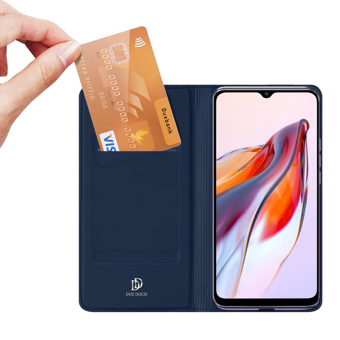 Dux Ducis Skin Pro Case For Xiaomi Redmi 11A / Poco C55 / Redmi 12C Cover Flip Card Wallet Stand Blue - Cell phone