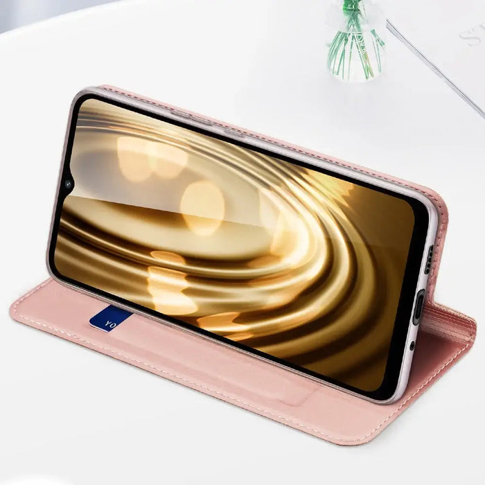 Dux Ducis Skin Pro Case For Xiaomi Redmi 11A / Poco C55 / Redmi 12C Cover Flip Card Wallet Stand Pink - Cell phone
