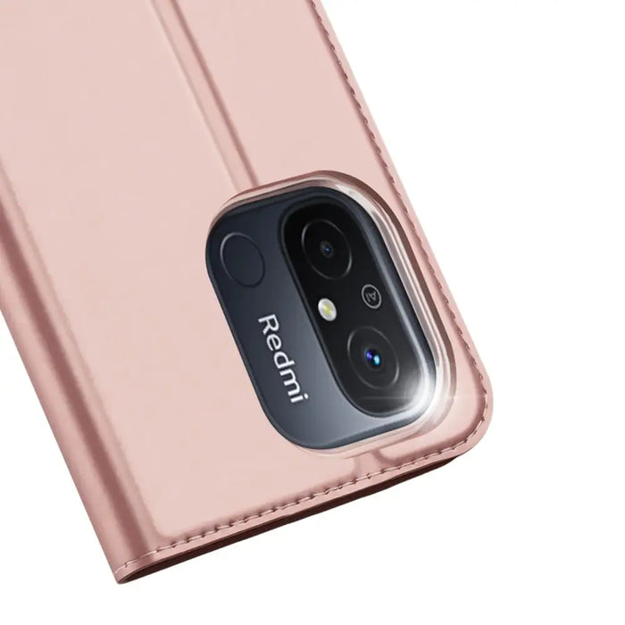 Dux Ducis Skin Pro Case For Xiaomi Redmi 11A / Poco C55 / Redmi 12C Cover Flip Card Wallet Stand Pink - Cell phone