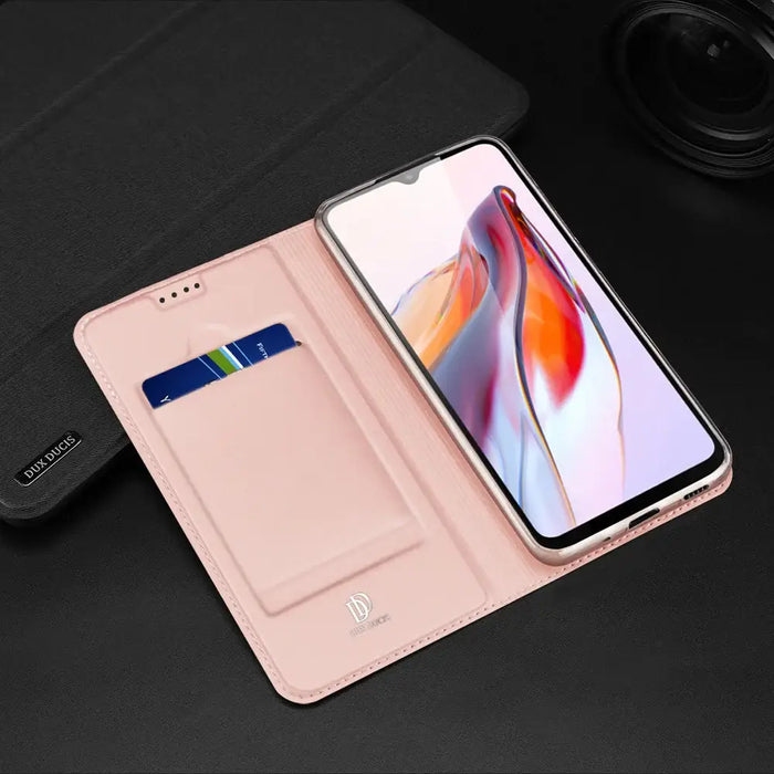 Dux Ducis Skin Pro Case For Xiaomi Redmi 11A / Poco C55 / Redmi 12C Cover Flip Card Wallet Stand Pink - Cell phone