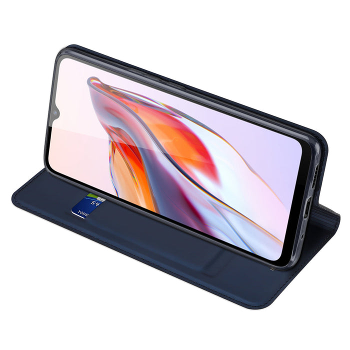 Dux Ducis Skin Pro Case For Xiaomi Redmi 11A / Poco C55 / Redmi 12C Cover Flip Card Wallet Stand Blue - Cell phone