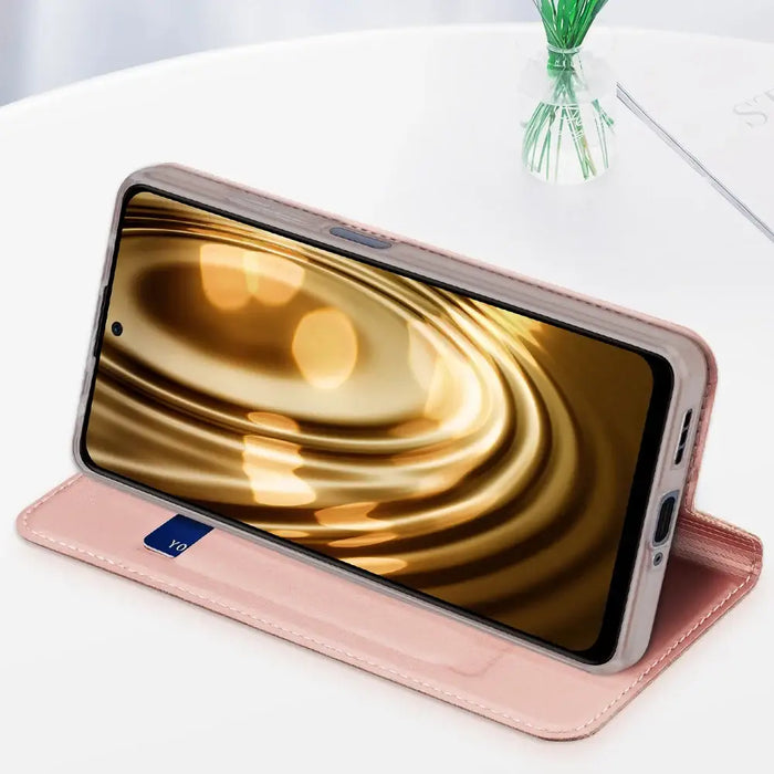 Dux Ducis Skin Pro Case For Xiaomi Redmi Note 12 5G / Poco X5 5G Flip Cover Card Wallet Stand Gold - Cell phone cases
