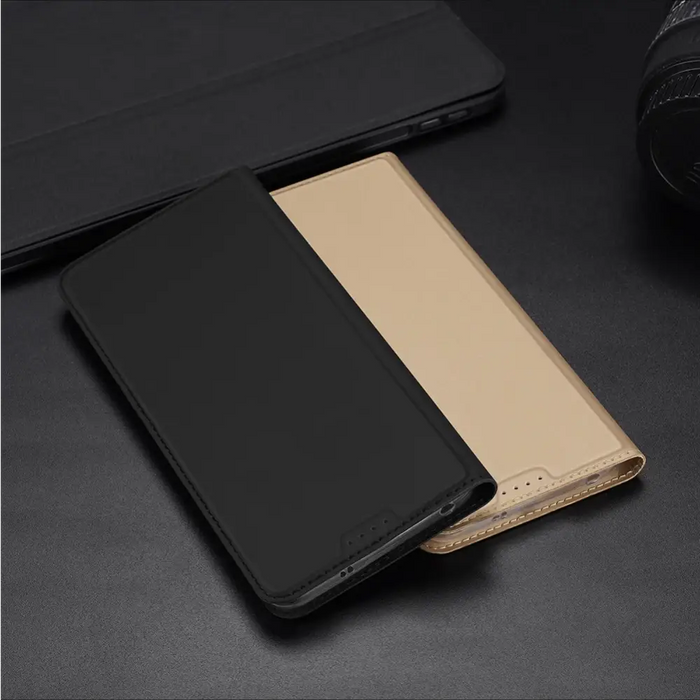 Dux Ducis Skin Pro Case For Xiaomi Redmi Note 12 5G / Poco X5 5G Flip Cover Card Wallet Stand Gold - Cell phone cases