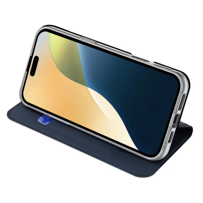 Dux Ducis Skin Pro iPhone 16 Case with Flap and Card Slot - Blue - Cell phone cases and covers<<<HurtelXML
